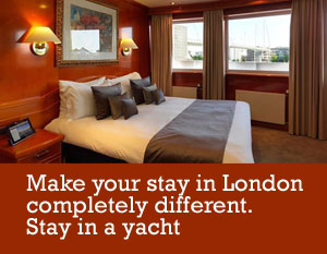 Stay on the Sunborn Yacht Hotel while in London